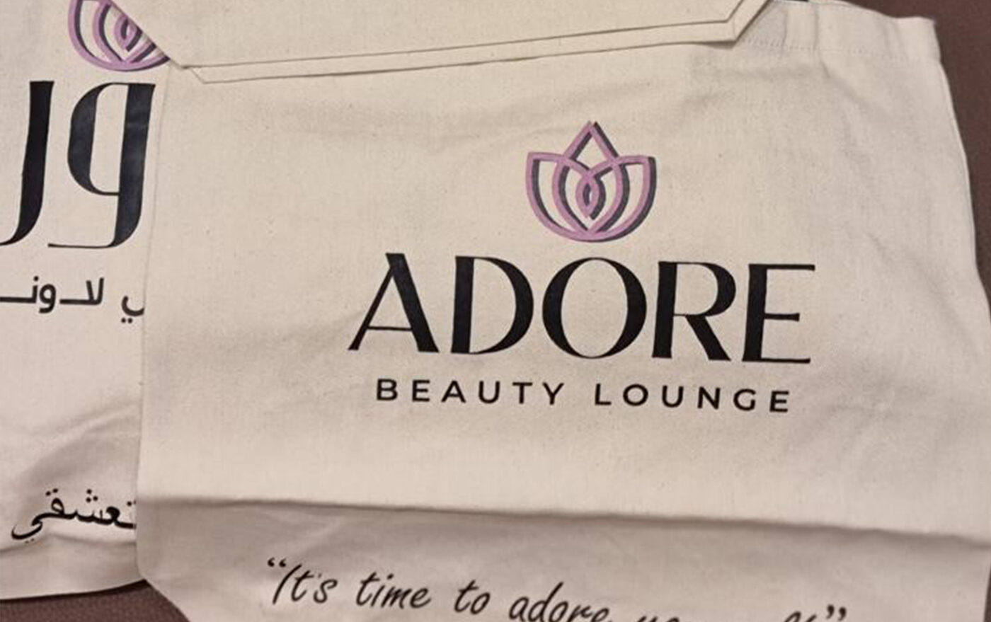 Adore reusable canvas tote bags