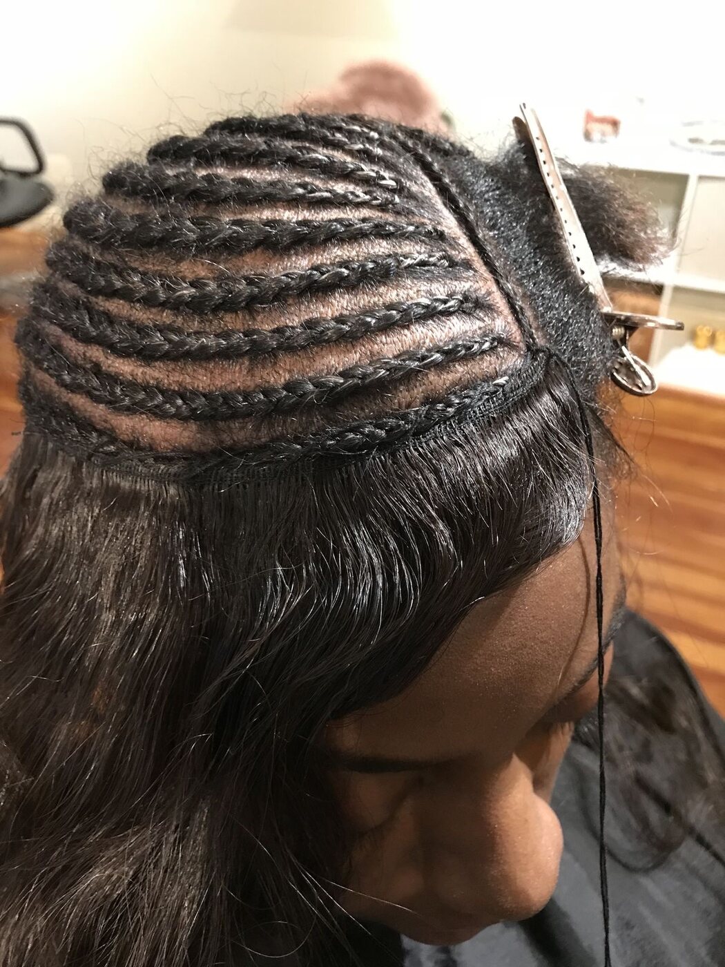 Sew-in with Closure hair extensions at Adore