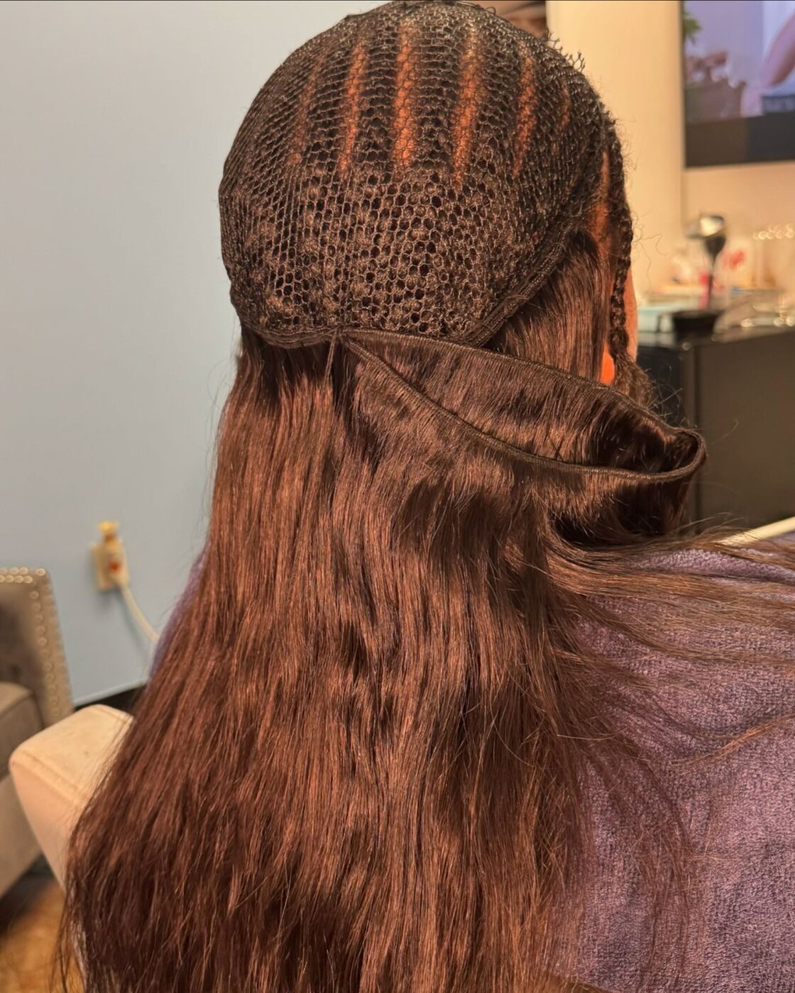 Sew-in with Closure hair extensions at Adore