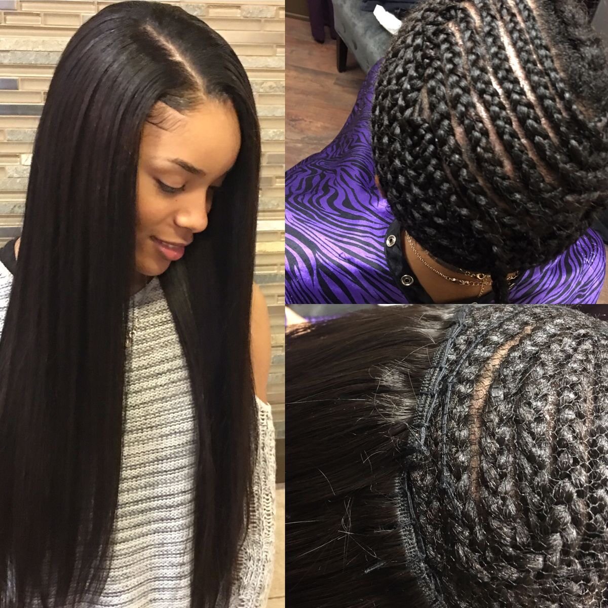 Sew-in with Closure hair extensions at Adore Beauty Lounge